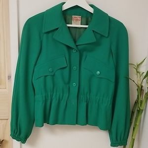 Pierre D'alby vintage green 100% wool jacket